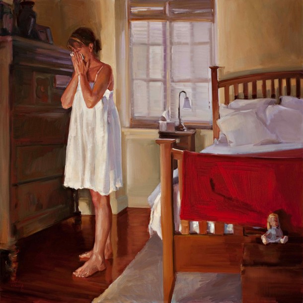 Dagmar Cyrulla A Moment (2009) oil on linen, 92 x 92 cm