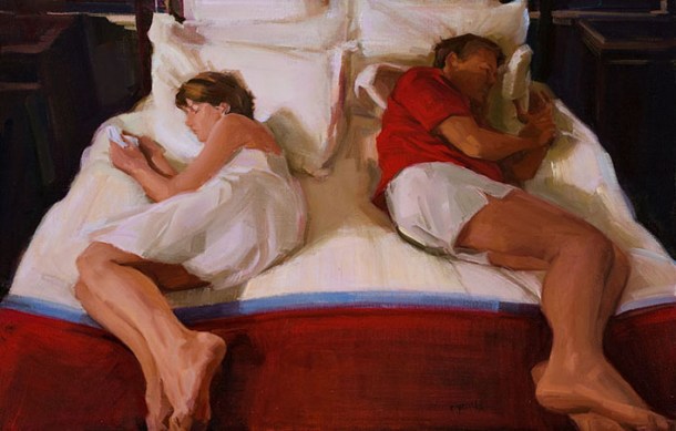 Dagmar Cyrulla The Couple (2008) oil on linen, 50 x 70 cm