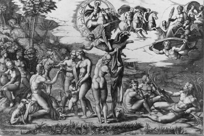 Marcantonio Raimondi, after Raphael, Judgement of Paris, c.1475-before 1543. Published in Tucker, 1998, p. 19 