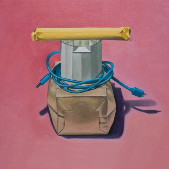 CASSANDRA RIJS French Bow (2014) oil on linen, 60 x 60cm