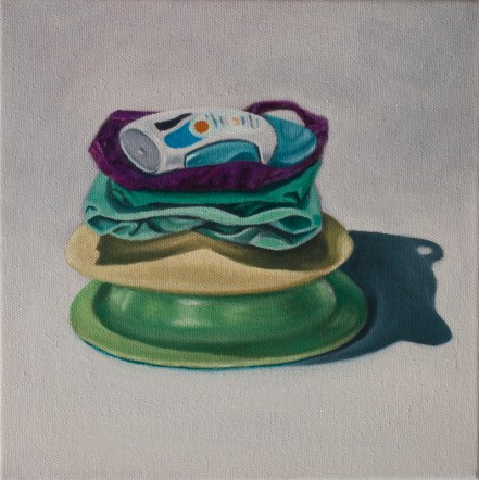 CASSANDRA RIJS Made Up (2013) oil on linen, 25 x 25cm
