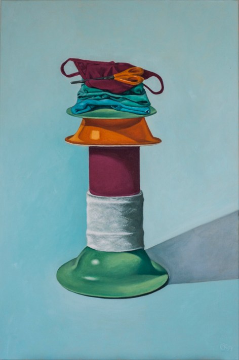 CASSANDRA RIJS Pick Me Up (2014) oil on linen, 90 x 60cm