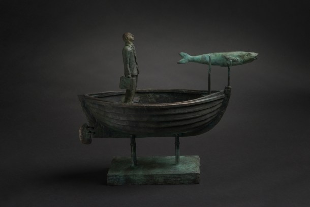 Jon Eiseman, Brother Fish, 2014, unique bronze, 36cm x 49cm x 19 cm