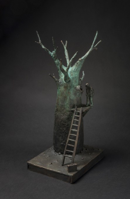 Jon Eiseman, Seeking Wisdom 2014, unique bronze, 38cm x 20cm x 14 cm