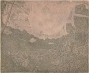Hercules Segers, River Valley with a Waterfall (HB 22.I.c), etching and sugar-lift, printed in grey-green ink, brushed with pink. 155 x 187mm. Museum Number S.5518 (from the collection of John Sheepshanks, acquired in 1836). To view this print on the British Museum Collection Online click here. © The Trustees of the British Museum