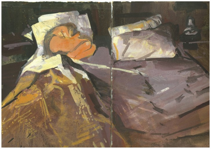 Dagmar Cyrulla, Memory of Passion I 2014, gouache on paper, diptych, 22 x 31cm