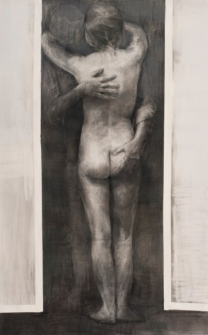 Dagmar Cyrulla, Memory of Passion II, 2014 charcoal on paper, 162 x 102 cm