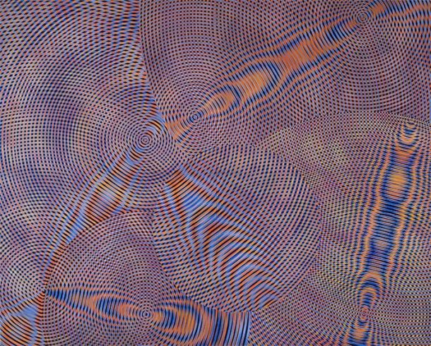 John Aslanidis, Sonic Network no. 15, 2014, oil and acrylic on canvas, 244 x 304 cm