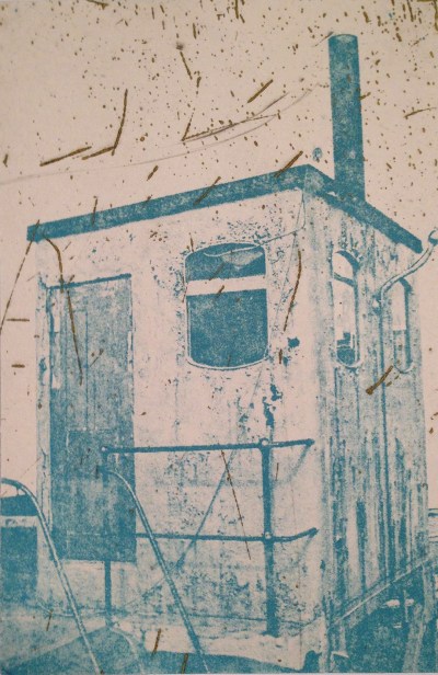 Johnny Bugler, Outpost, 2014, photo-etching, 15 x 10 cm. Cork Printmakers, Cork.