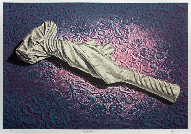 Robert Hague, Trojan Hammer (cloth). 2012, hand printed lithograph on 300gsm cotton rag paper, 38 x 56cm, edition of 10