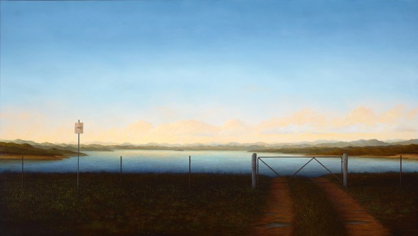 Adam Nudelman, It's a denial who would refuse, 2015, oil on linen, 141 x 250 cm