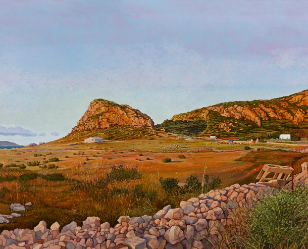 Eolo Paul Bottaro, Warm wind coming from the west - Favignana, 2016, oil and egg tempera on linen.