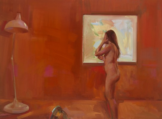 Dagmar Cyrulla, The Telephone, 2016, oil on linen, 122 x 91 cm