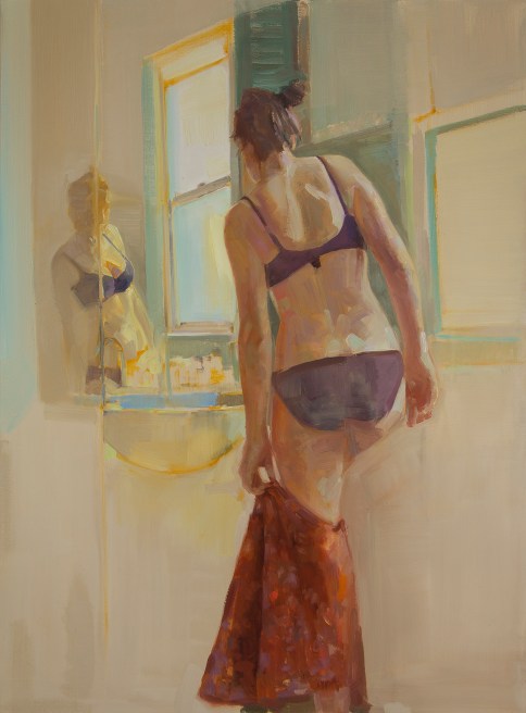 Dagmar Cyrulla, Doing What A Girl Has To 2, 2016, oil on linen, 122 x 91 cm